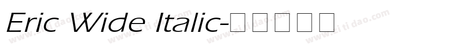 Eric Wide Italic字体转换